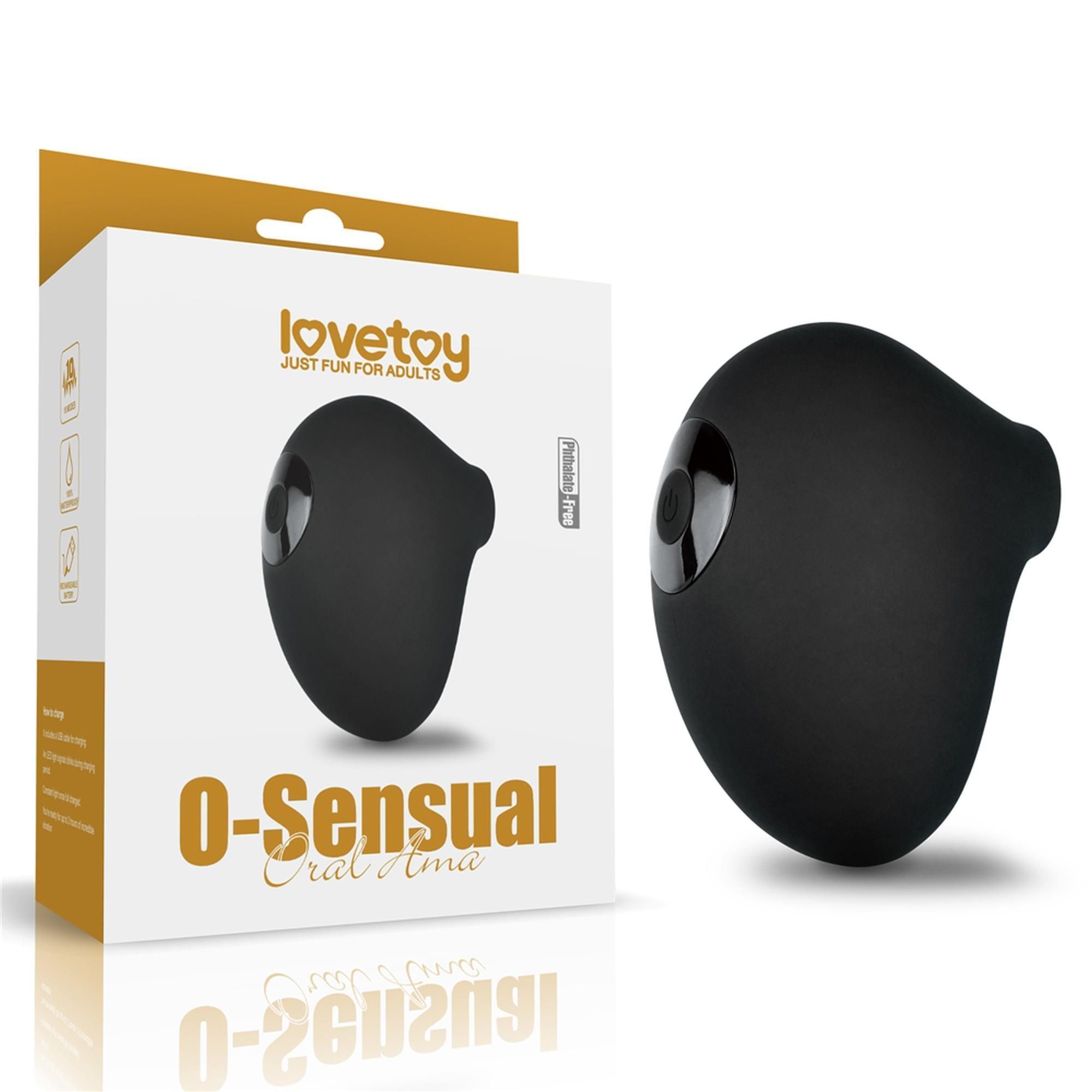 Вакуумный стимулятор клитора LoveToy O-Sensual Oral Ama (черный)