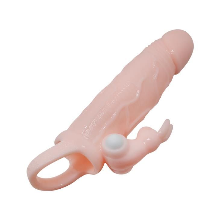 Насадка на пеніс Brave Men Vibro Penis Sleeve, 17 см (тілесний)