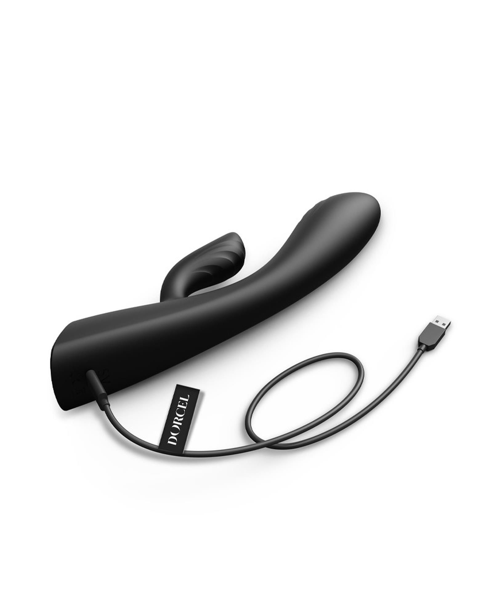 Вібратор-кролик Dorcel Flexi Rabbit, 21,2 см (чорний)