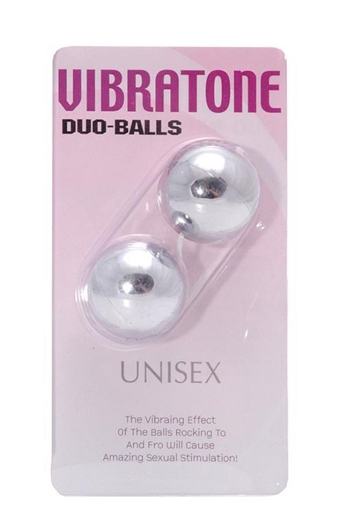 Вагинальные шарики Vibratone Unisex Duo Balls, 3.5 см (серебристый)