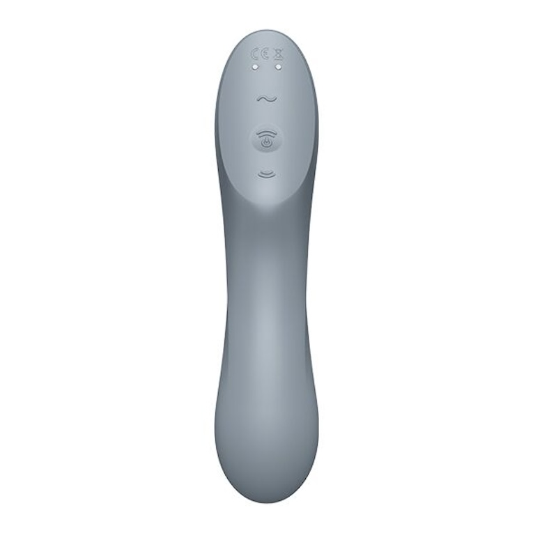 Вакуумный стимулятор клитора с вибрацией Satisfyer Curvy Trinity 3 (серый)