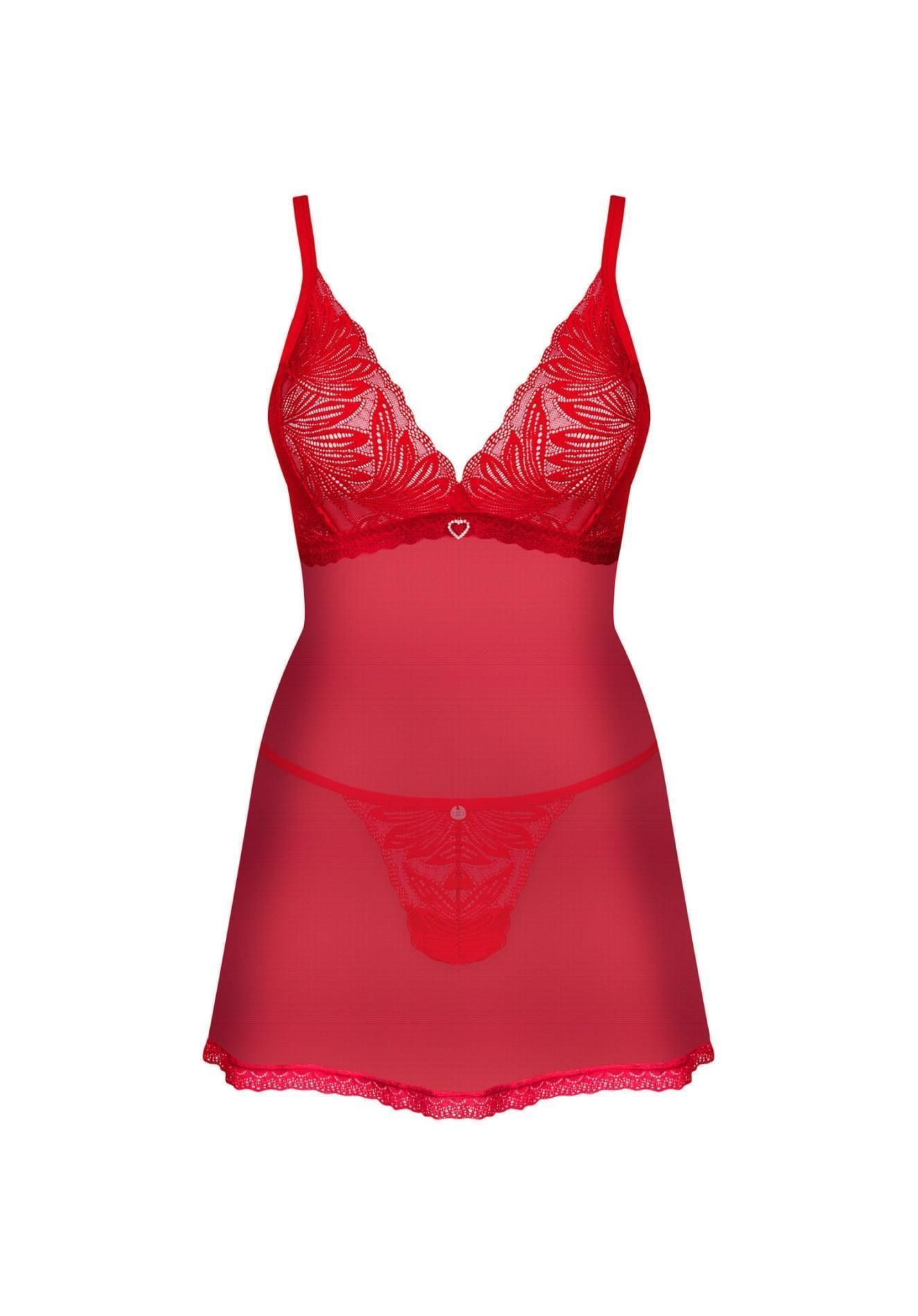 Сорочка Obsessive Chilisa, M/L (червоний)