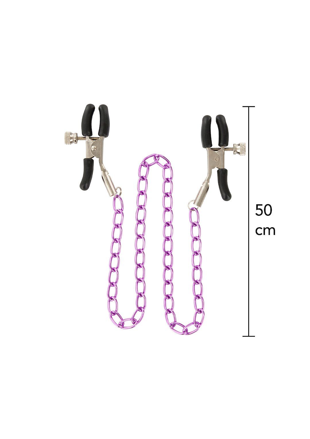 TOYJOY - Zaciski na sutki, Srebro, 50 cm