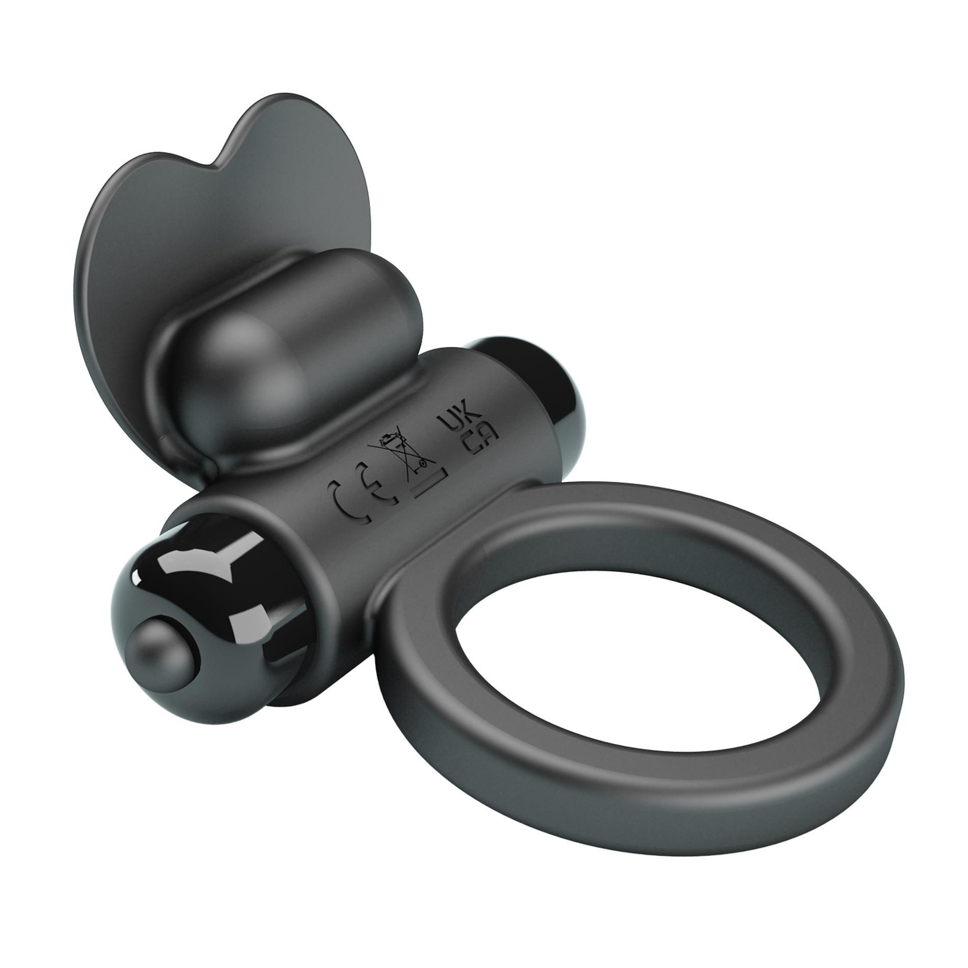 Виброкольцо Pretty Love Vibrant Penis Ring Debonaire, 8,5 см (черный)