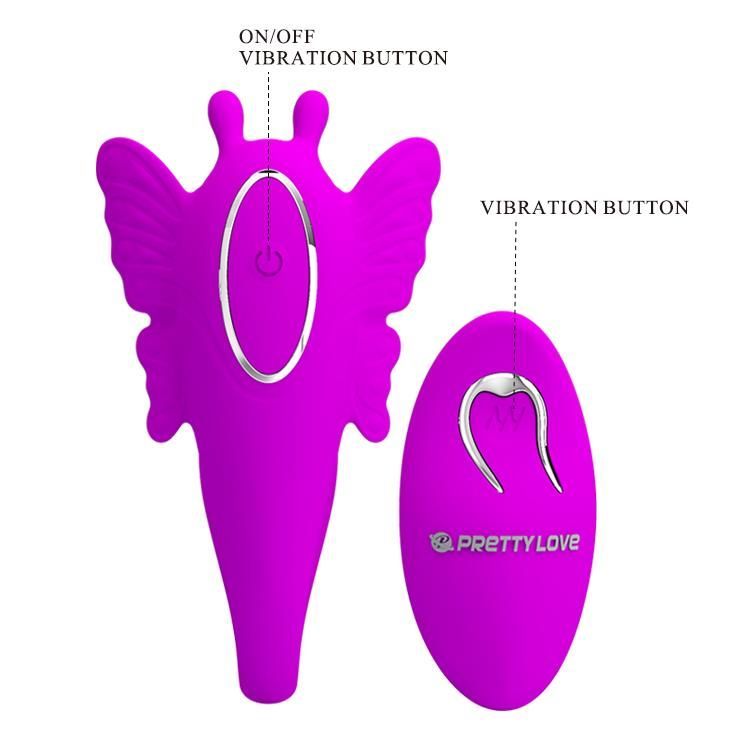 Вібратор для пар Pretty Love Chimera RC Stimulator, 8.5 см (фіолетовий)
