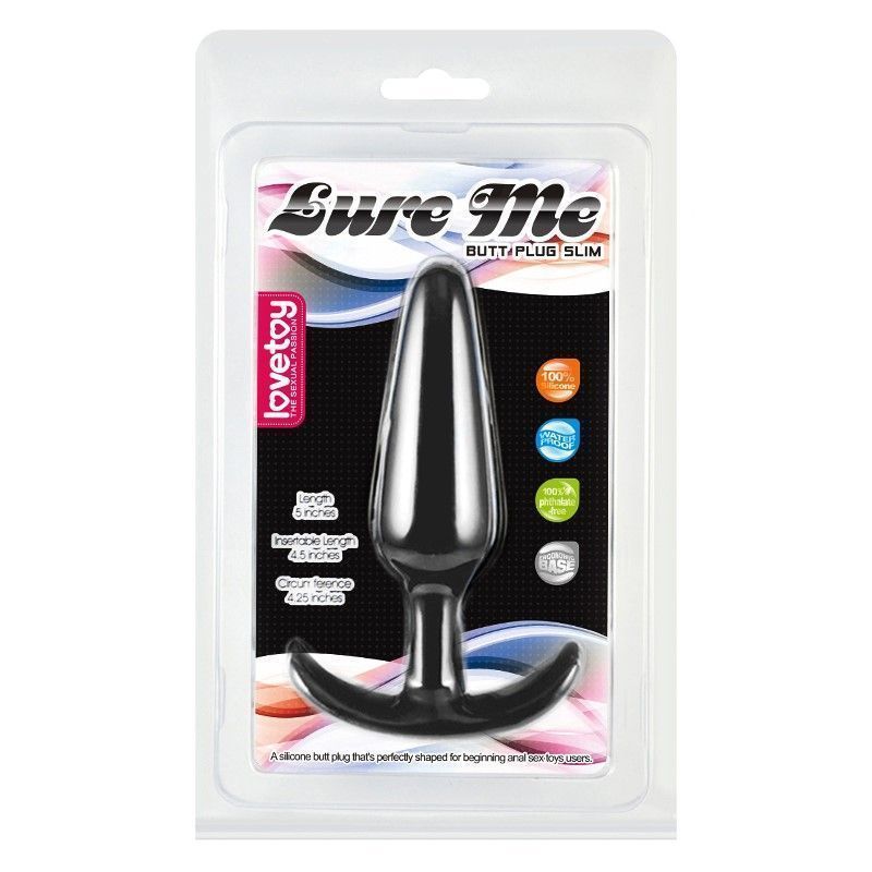 Анальная пробка Lure ME Classic Anal Plug L, 12,5 см (черный)