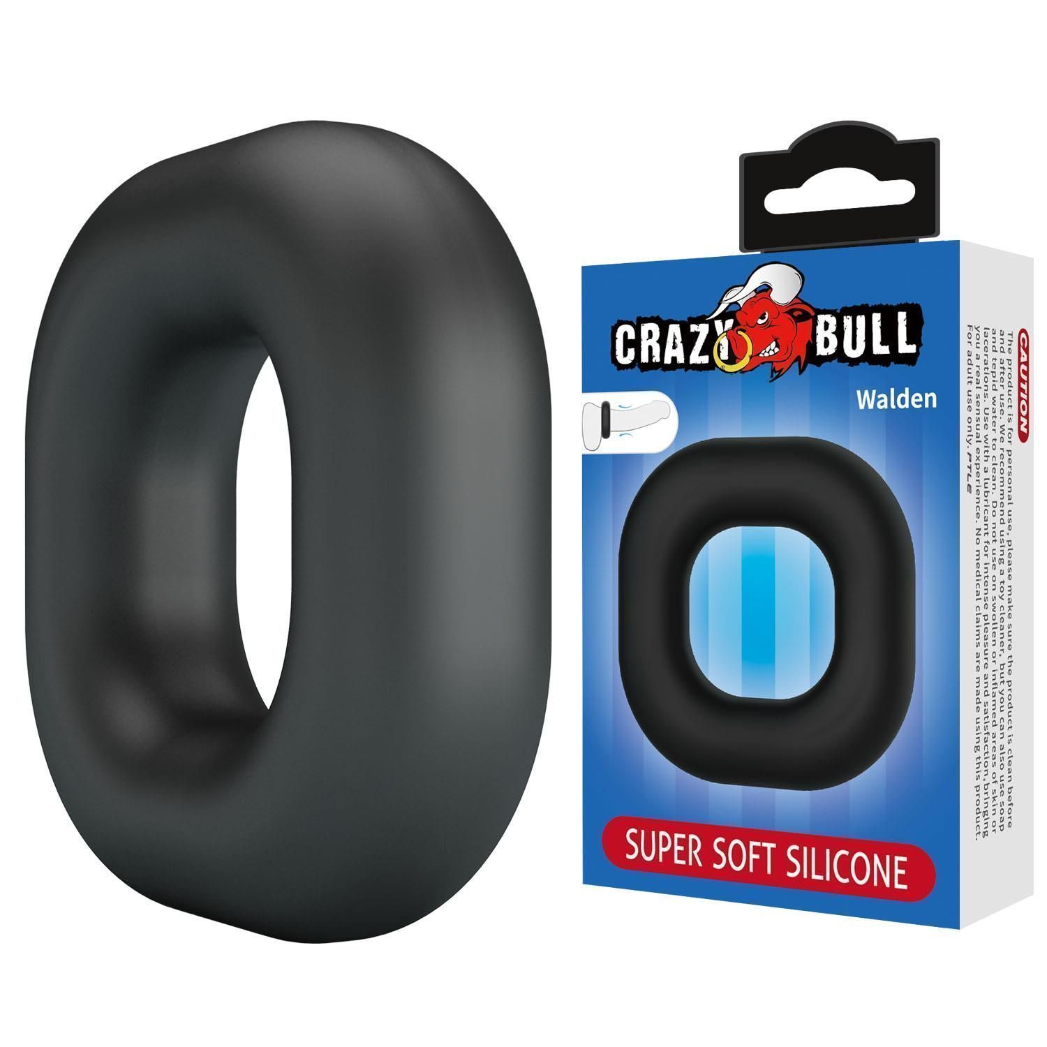 Эрекционное кольцо Crazy Bull Walden, 8.5 см (черный)