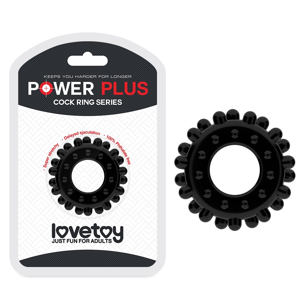 Эрекционное кольцо Lovetoy Power Plus Cock Ring (черный)