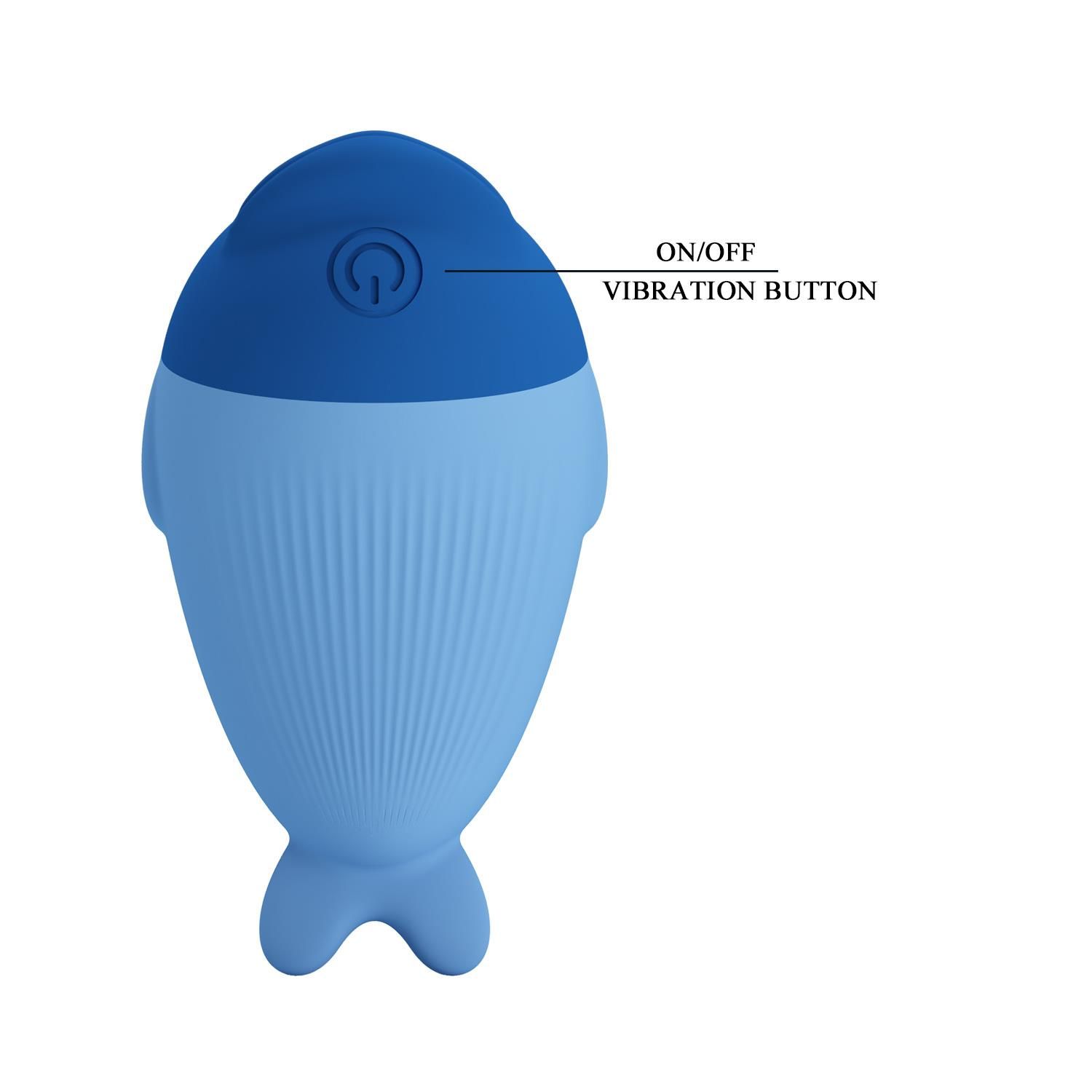 Вибратор для клитора Pretty Love Dolphin, 6.4 см (голубой)