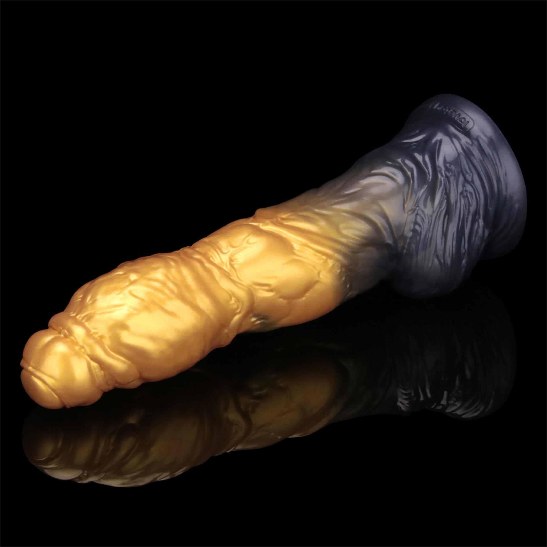 Фаллоимитатор Lovetoy Dual Density 10’’, 25.4 см (золотой)