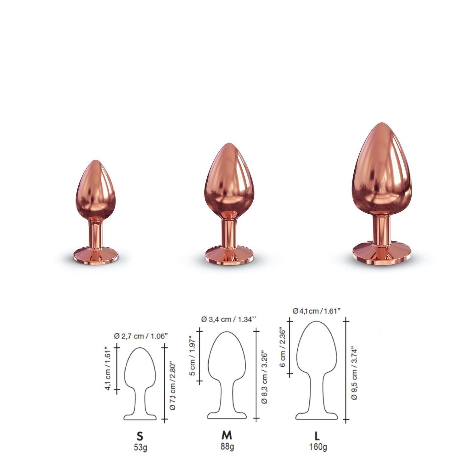 Анальна пробка з кристалом Dorcel Diamond Plug L, 9,5 см (бронзовий)