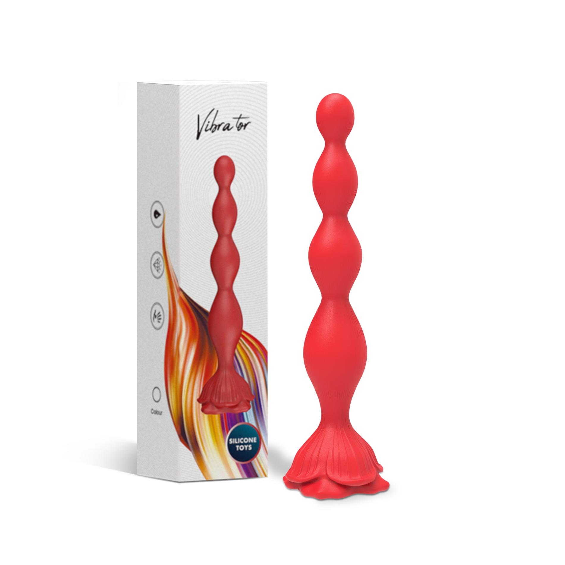 Анальна пробка Rosestick Red, 19.5 см (червоний)