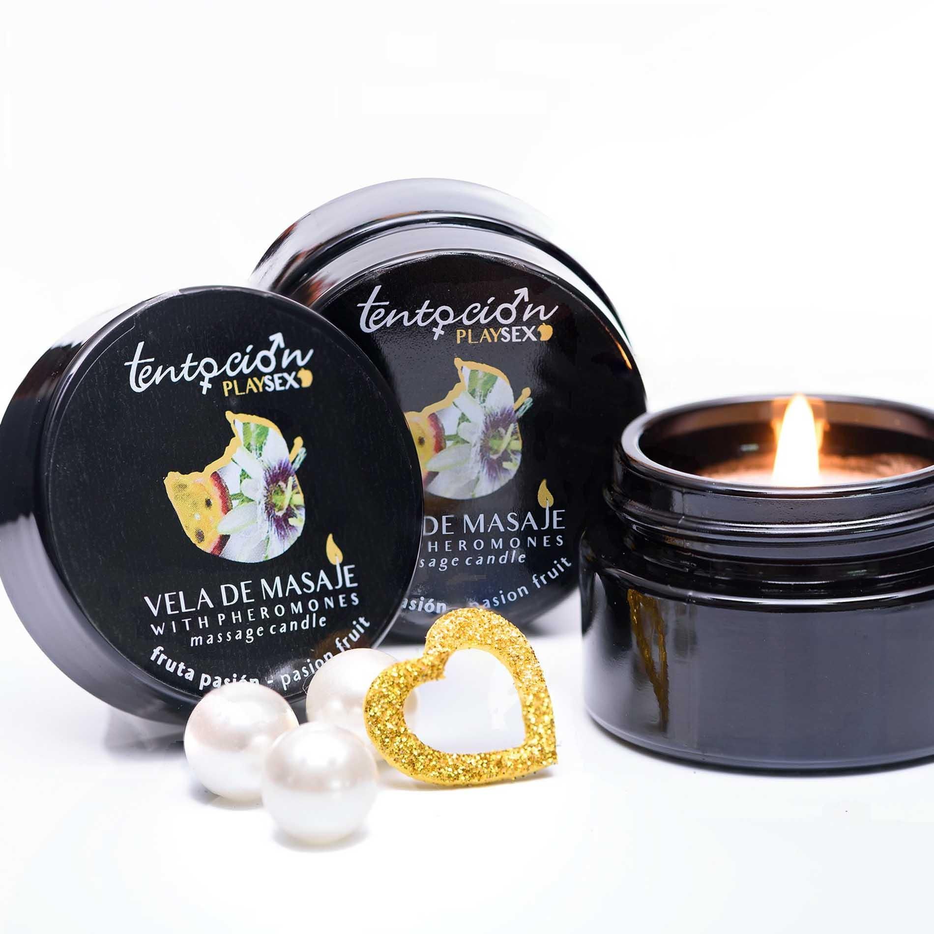 Массажная свеча Tentación Play Sex Passion Fruit, 20 мл