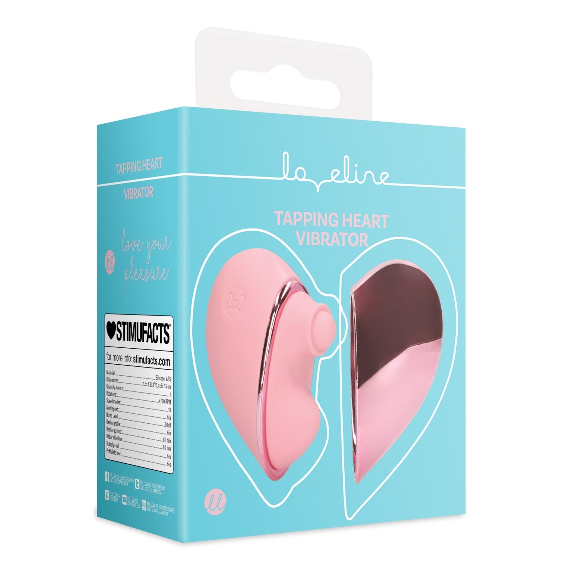 Вибратор для клитора Loveline Tapping Heart (розовый)