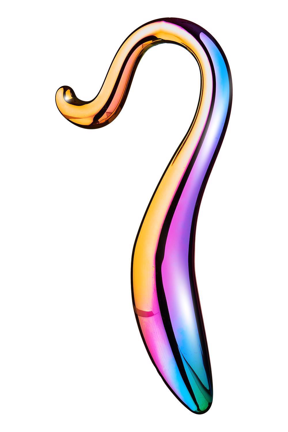Фаллоимитатор Glamour Glass Elegant Curved, 18 см (мульти)