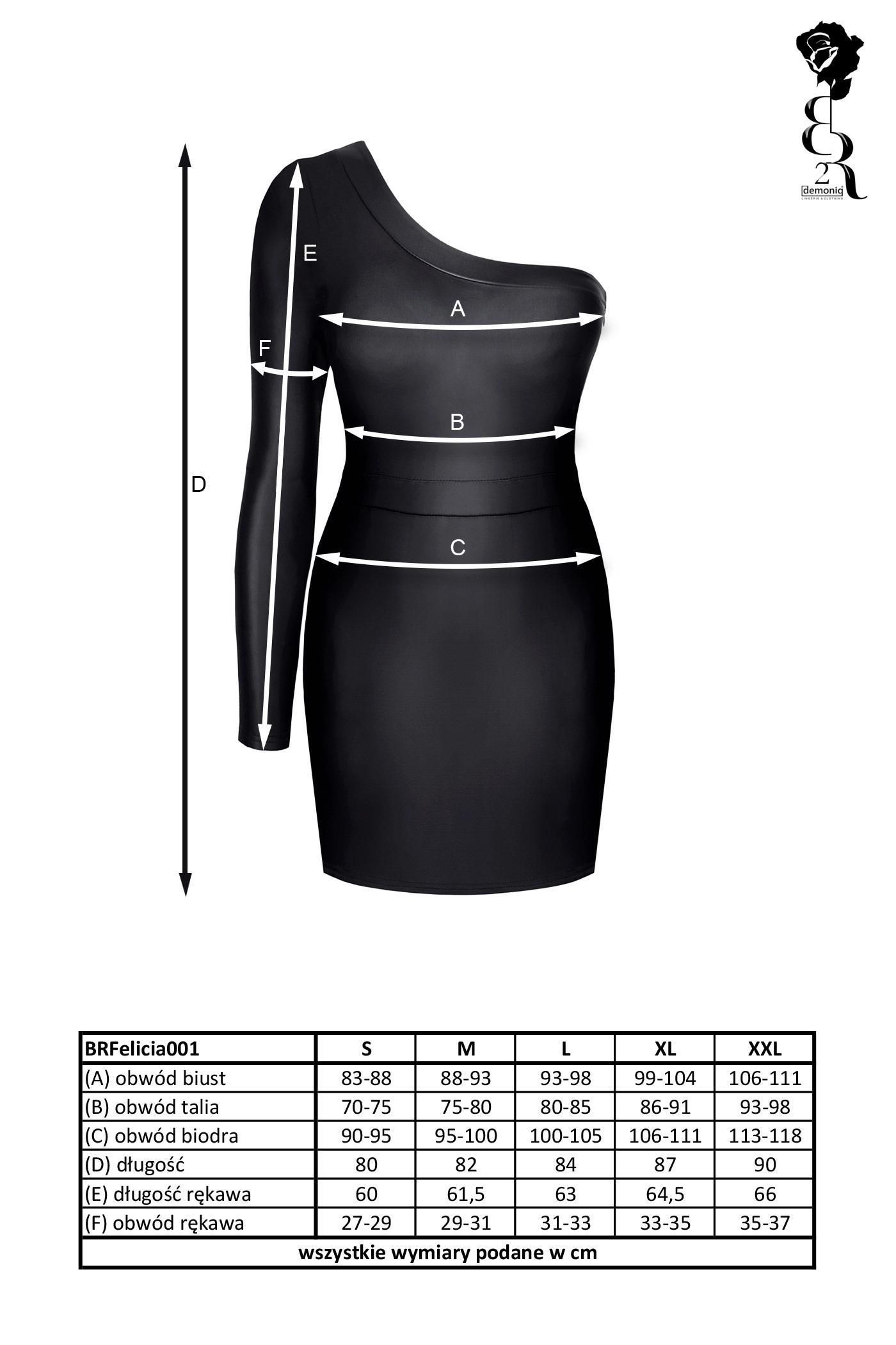 Mini sukienka Demoniq BRFELICIA001, XXL (czarny)