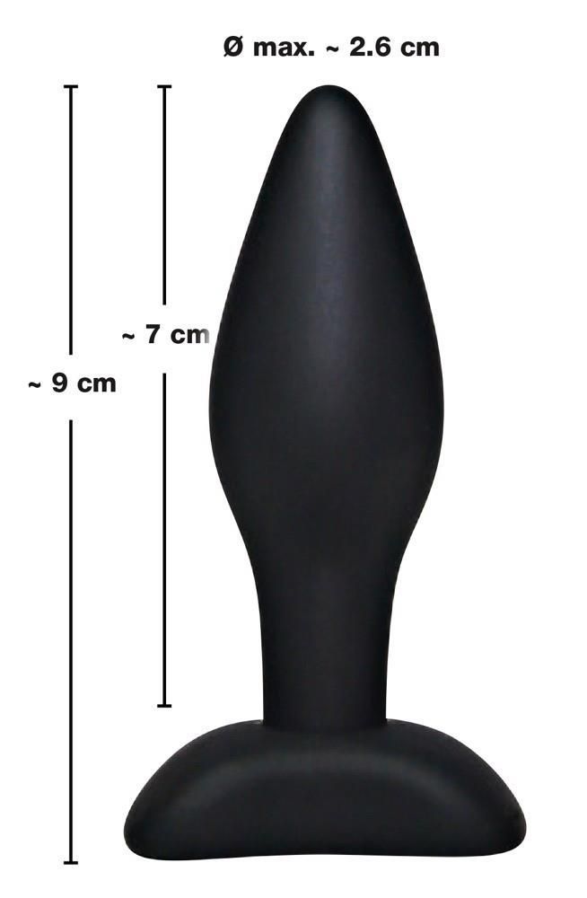 Korek analny Black Velvets, 9 cm (czarny)