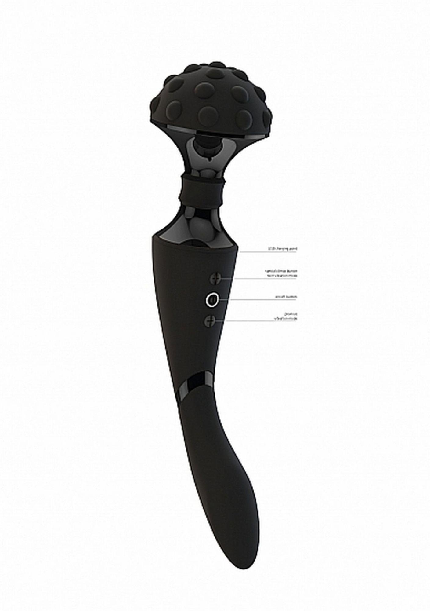 Вибромассажер Vive Shiatsu Bendable Massager Wand, 28.6 см (черный)