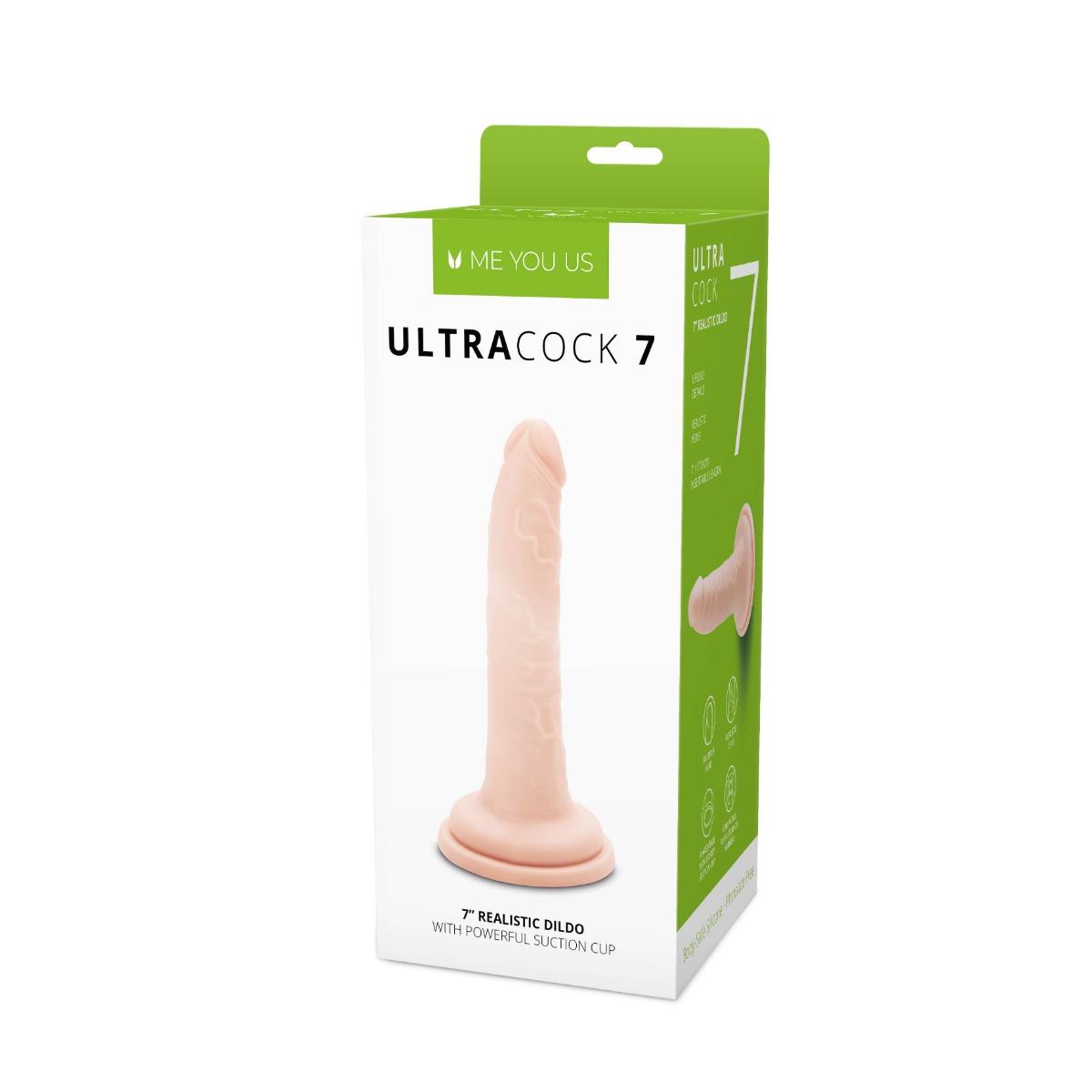 Фаллоимитатор Me You Us Silicone Ultra Cock 7 in, 17.8 см (телесный)