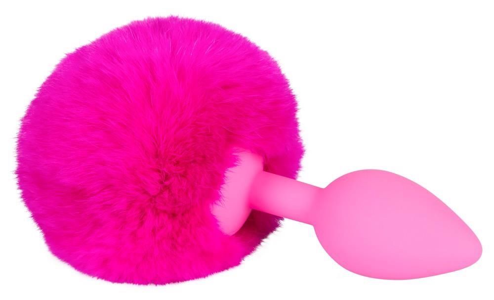 Анальна пробка з пухнастим хвостом Orion Colorful Joy Bunny Tail, 13,5 см (рожевий)