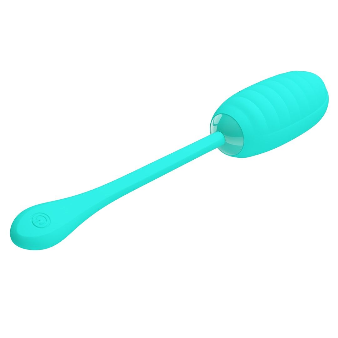 Виброяйцо Pretty Love Kirk Super Soft Silicone, 19,7 см (бирюзовый)