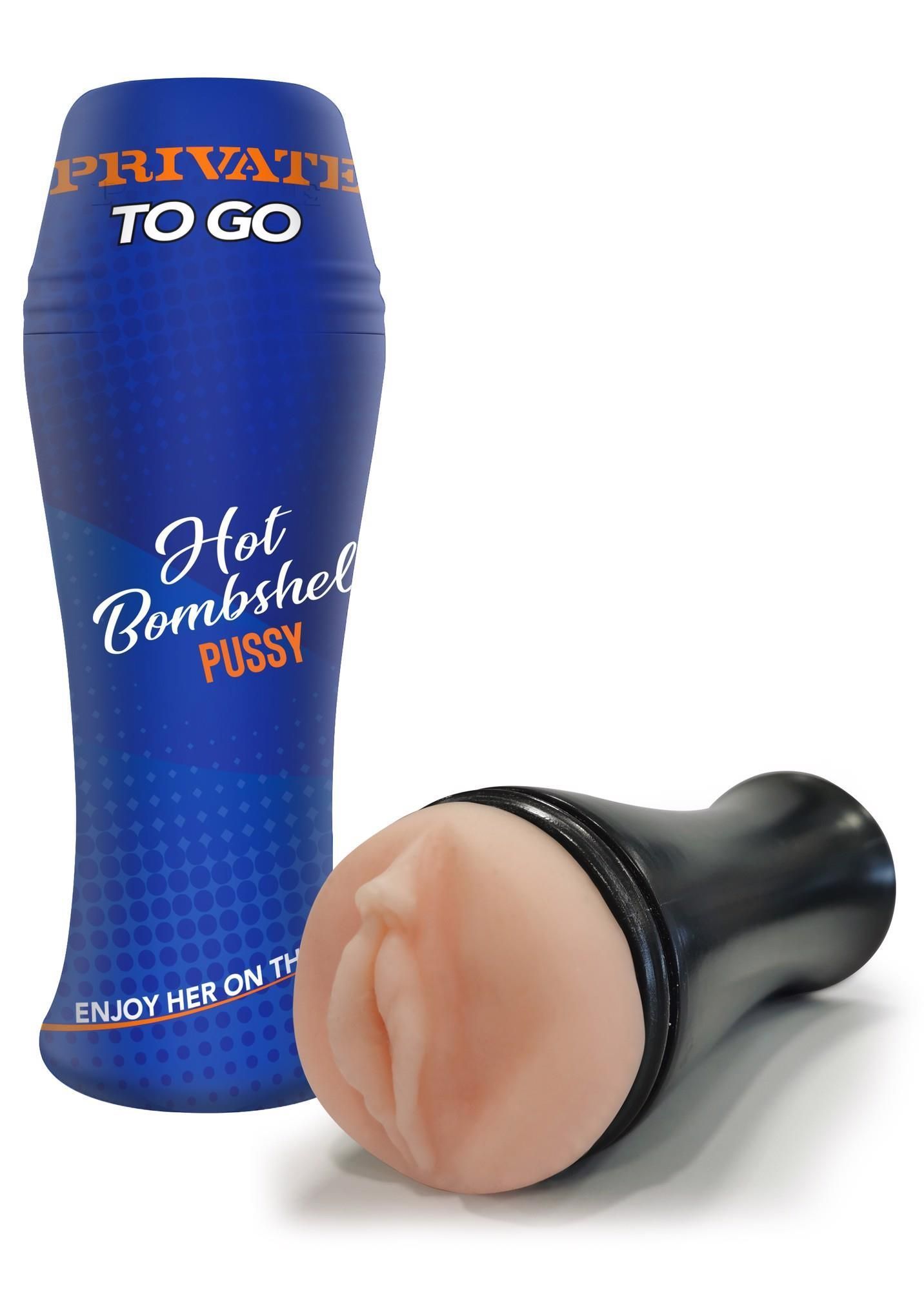 PRIVATE Hot Bombshell To Go - Masturbator, W kolorze cielistym, 21 cm