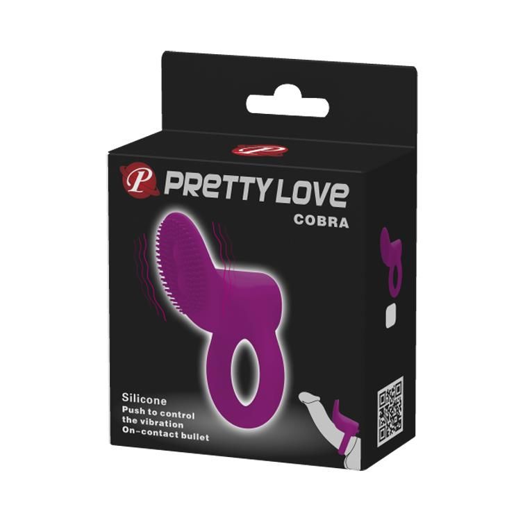 Эрекционное кольцо Pretty Love Cobra Penis Ring, 7,6 см (фиолетовый)