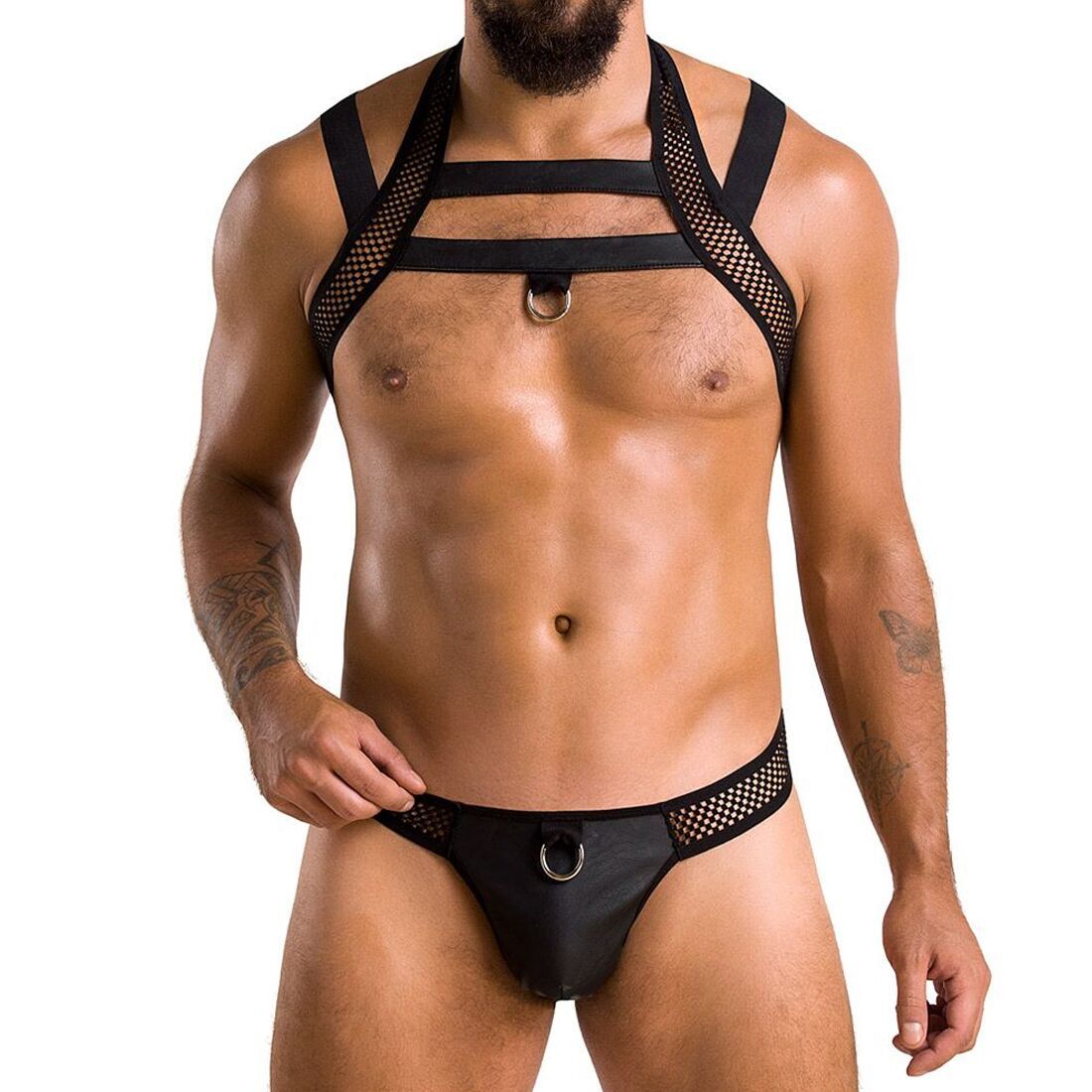 Эротический комплект Passion 043 Jacob, XXL/XXXL (черный)