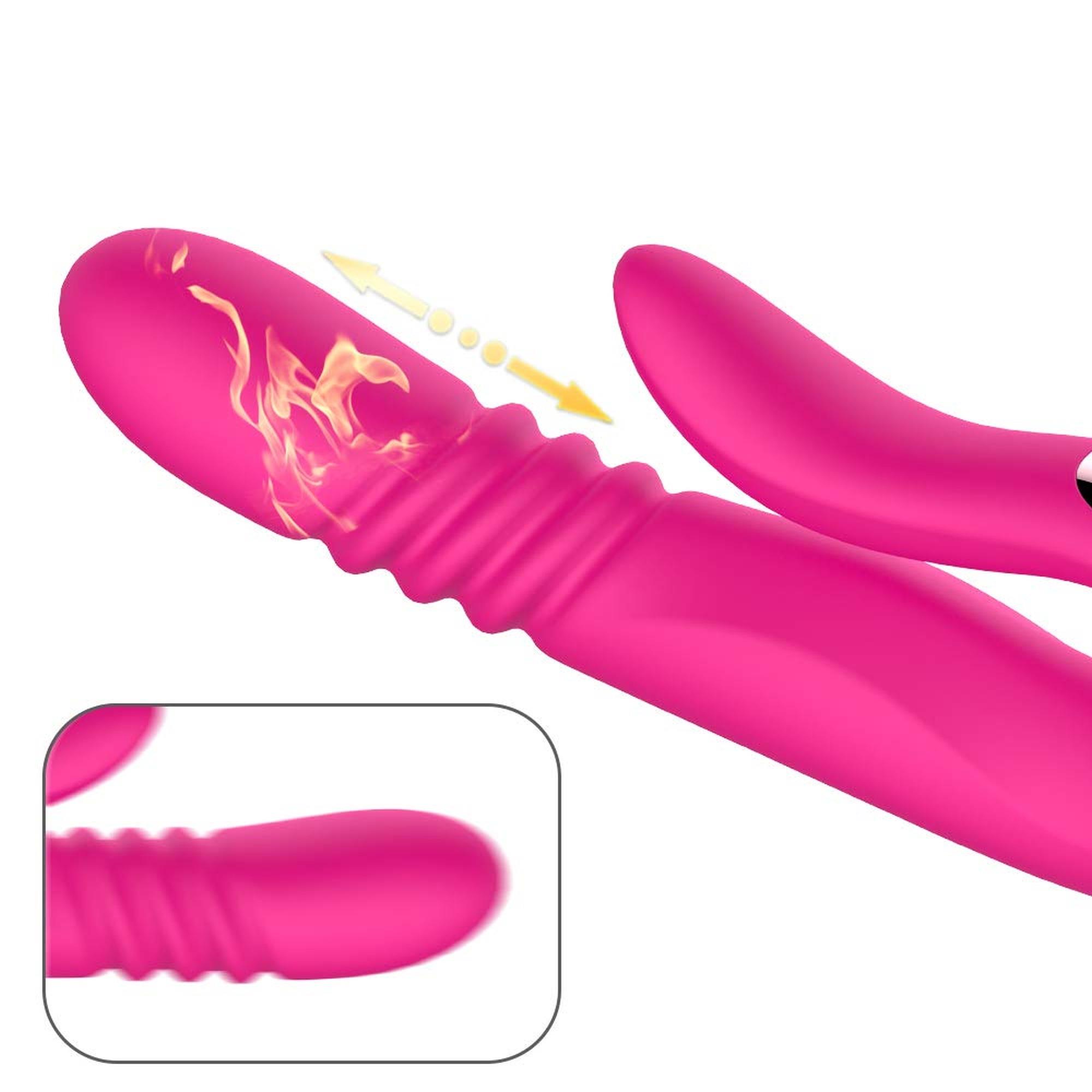 Boys of Toys Deluxe Twirling Vibrating Thruster - Wibrator B -, Różowy, 23 cm