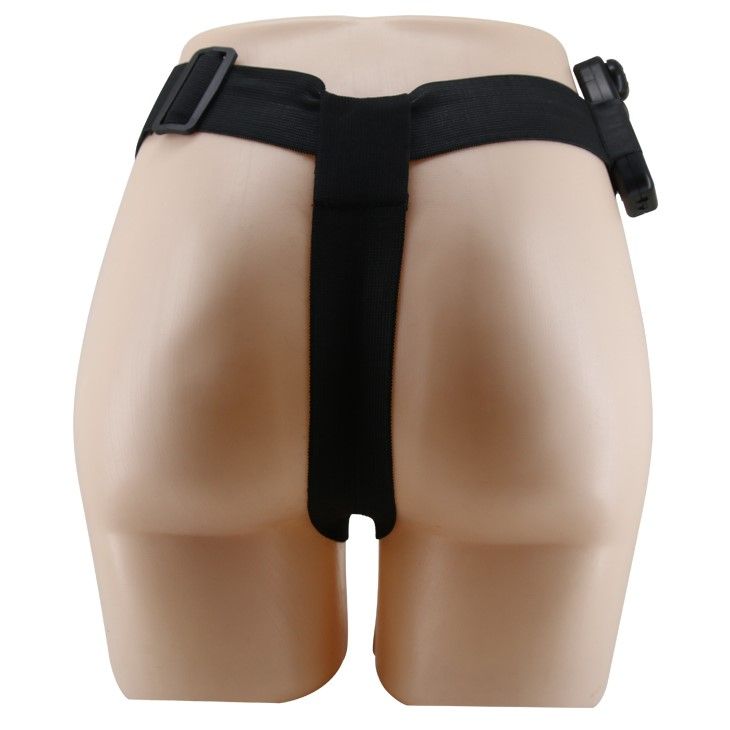 Двойной страпон с вибрацией Ultra Passionate Harness Dual Penis, 16 см (коричневый)