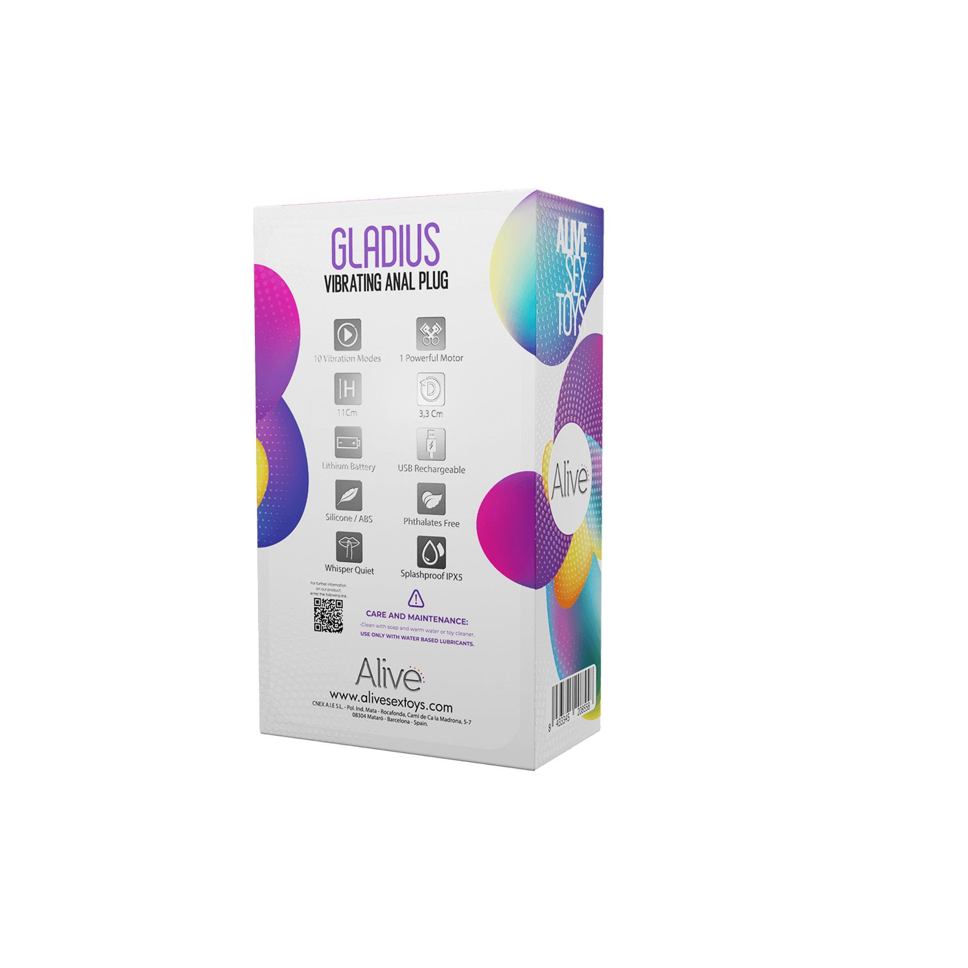 Стимулятор простаты Alive Gladius, 11 см (синий)