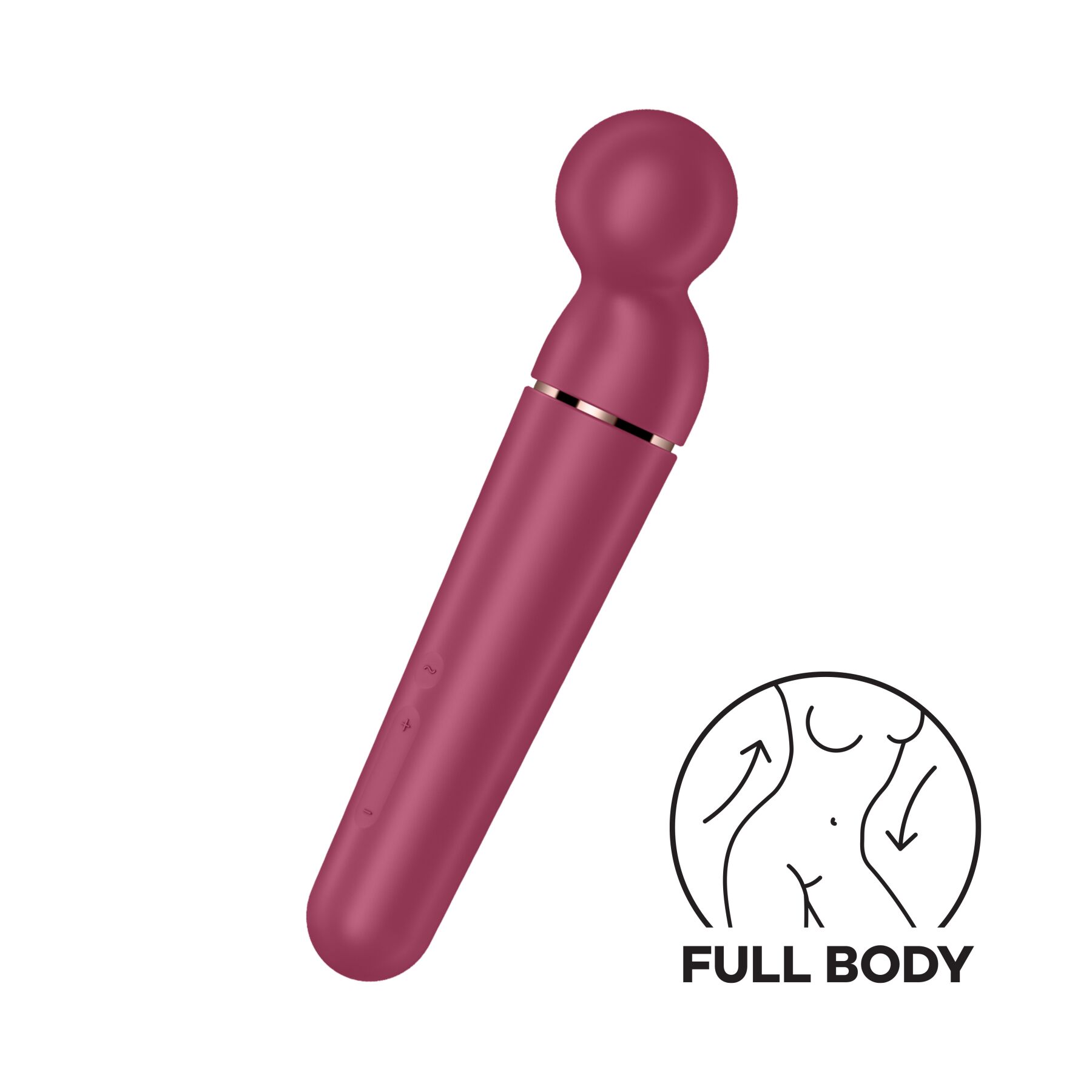 Вибромассажер Satisfyer Planet Wand-er, 30.4 см (бордовый)