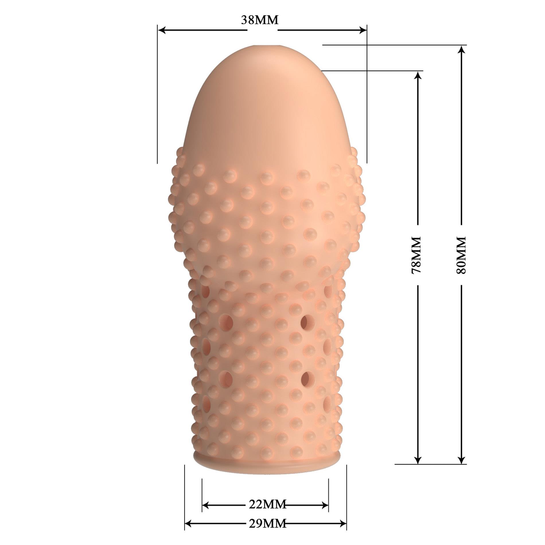 Насадка на пенис Pretty Love Penis Sleeve Becks, 8 см (телесный)