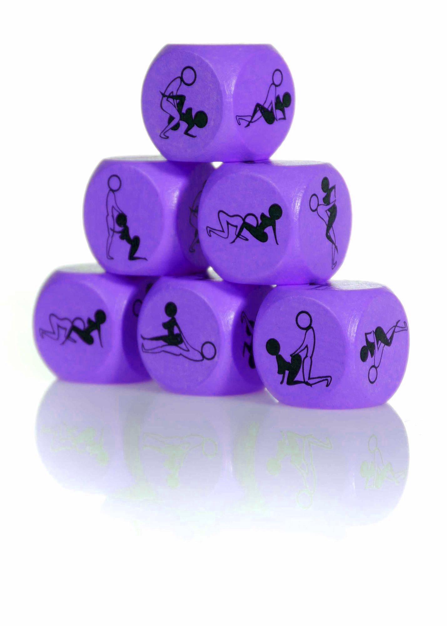 Игральный кубик для секса Grammi, 1 шт (фиолетовый)