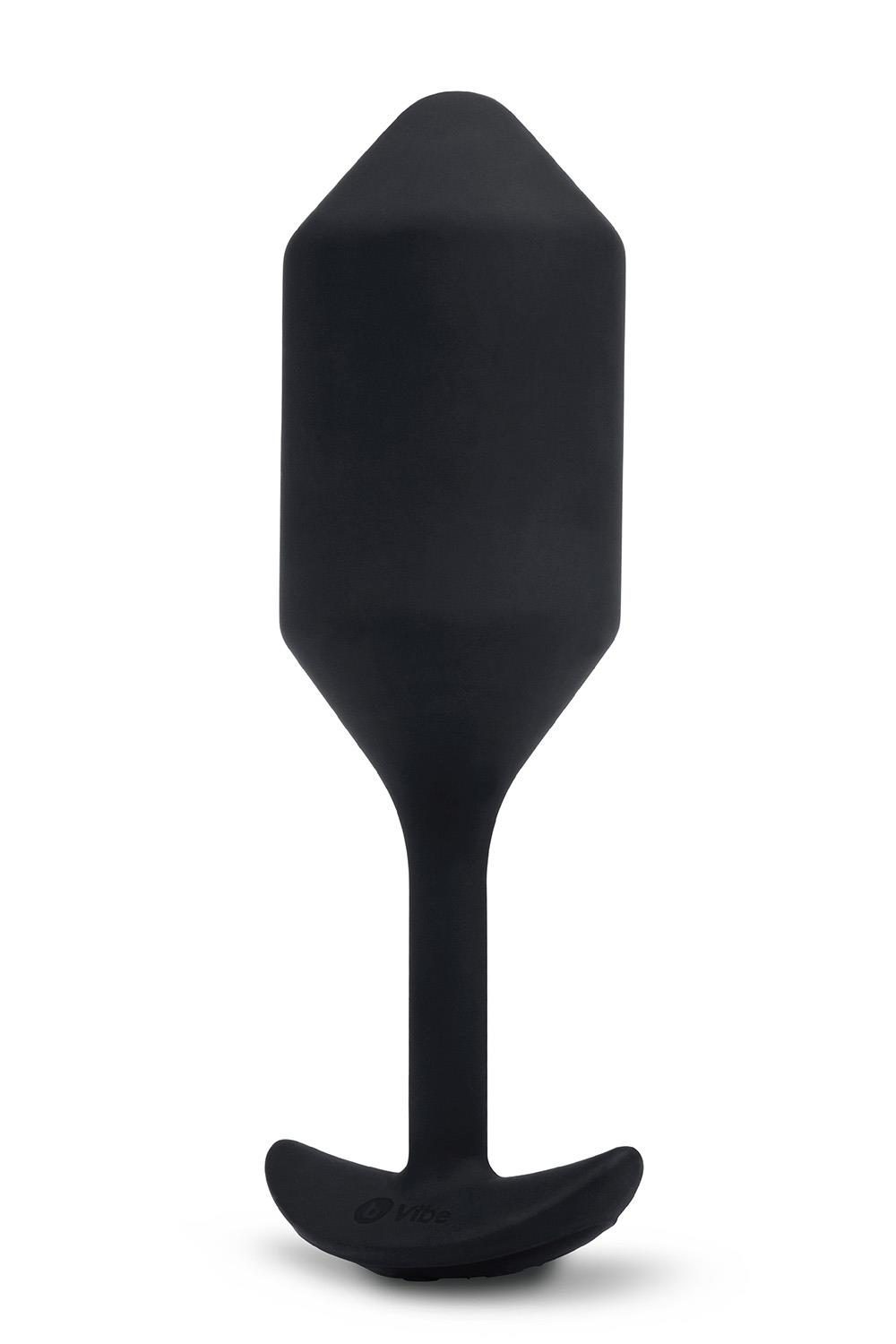 Korek analny z wibracją B-Vibe Vibrating Snug Plug 4, 15 cm (czarny)