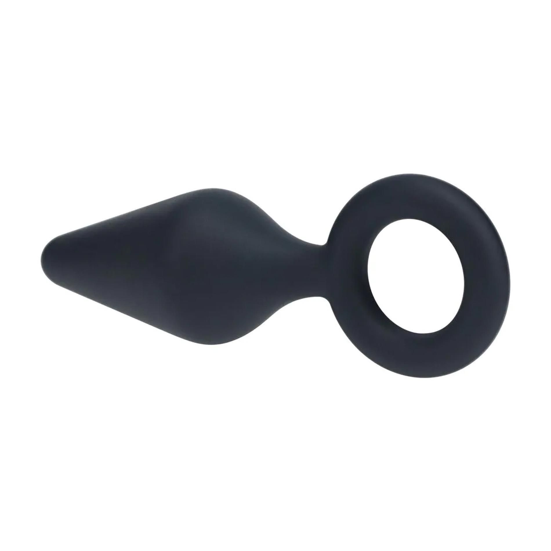 Анальная пробка Levelz Anal Plug with Loop L, 14.3 см (черный)