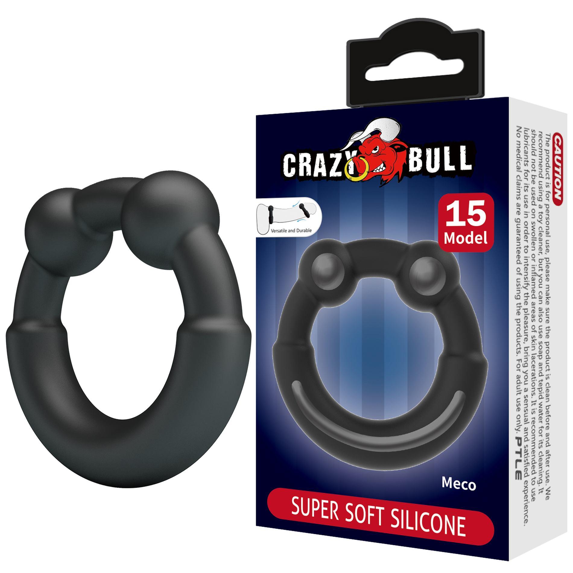 Эрекционное кольцо Crazy Bull Meco, 6.1 см (черный)