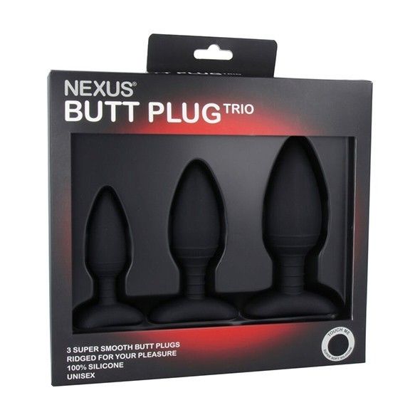 Набір Nexus Butt Plug Trio, 3 шт (чорний)