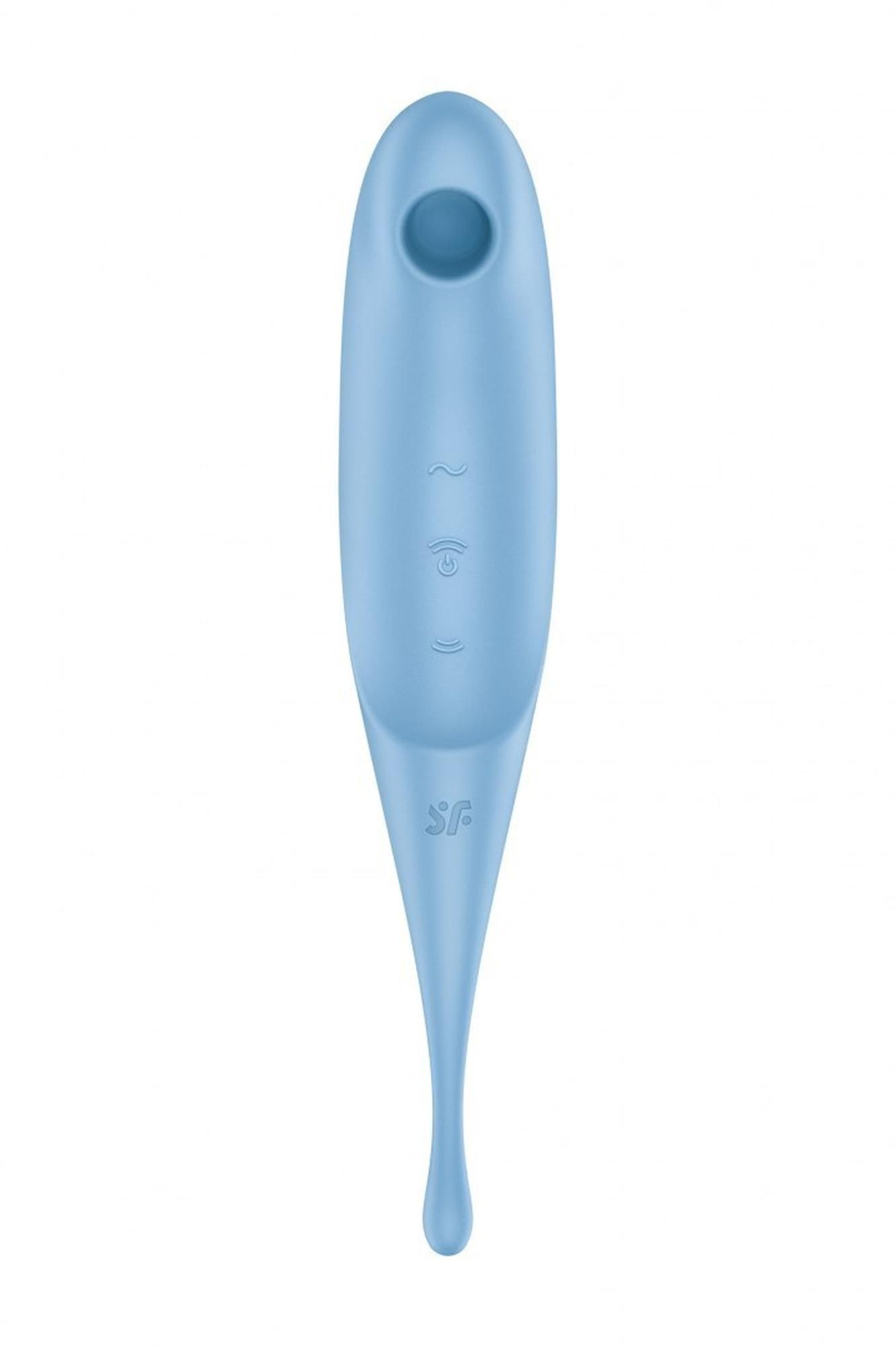 Вакуумний стимулятор клітора з вібрацією Satisfyer Twirling Pro (блакитний)