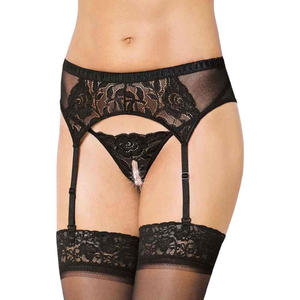 Пояс для чулок Softline Garterbelt 3319, S/M (черный)