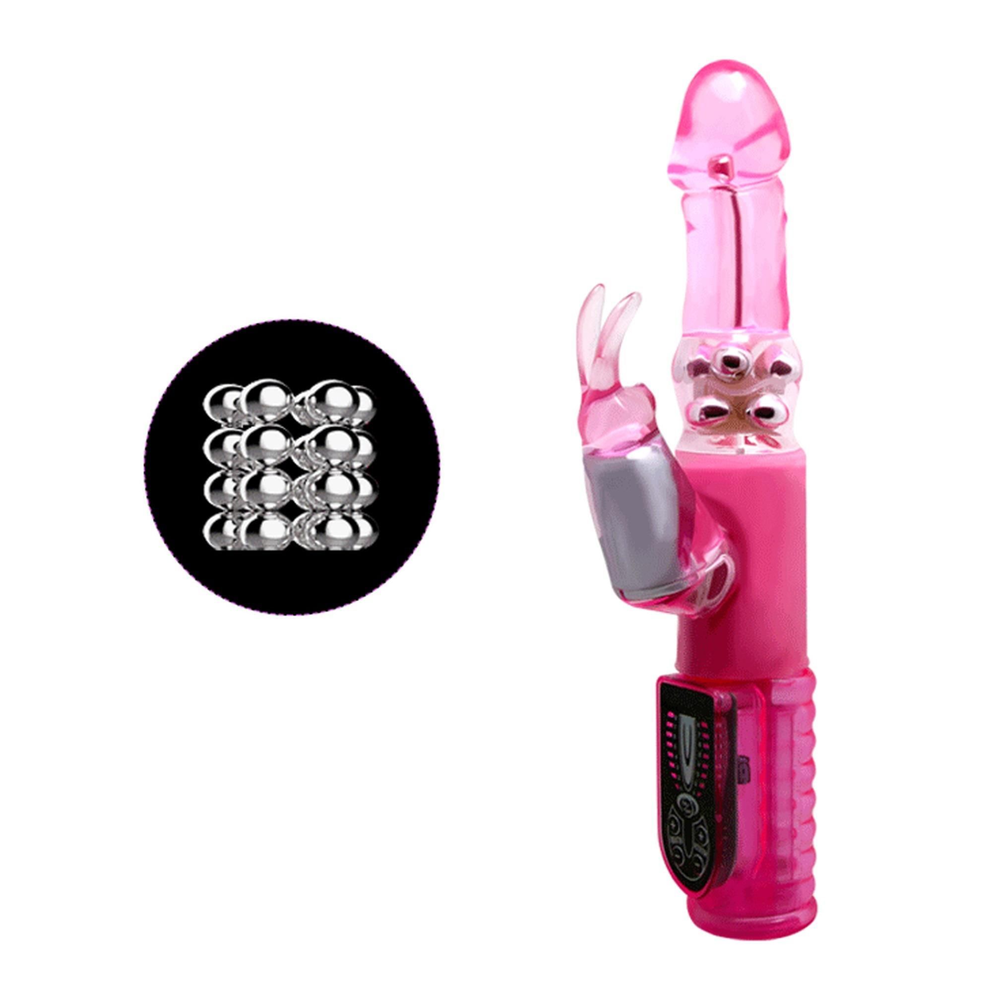 Вибратор-кролик Baile Pleasurizer Legend, 25.5 см (розовый)