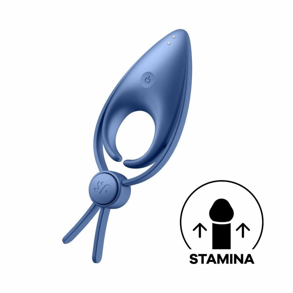 Pierścień erekcyjny Satisayer Sniper, 13 cm (niebieski)