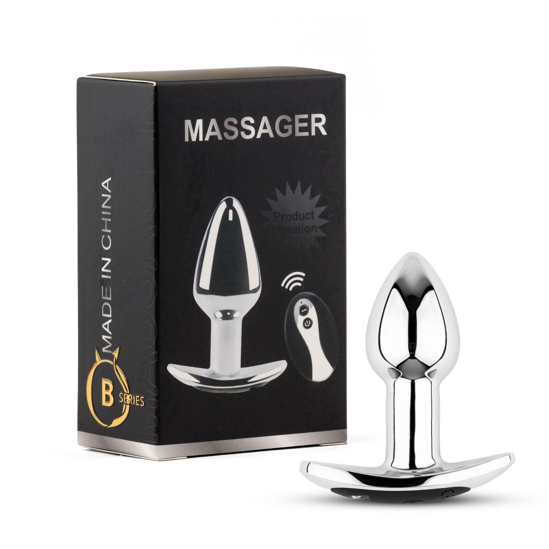 Анальная пробка B - Series HeavyFun Metal Butt Plug S, 7.5 см (серебристый)