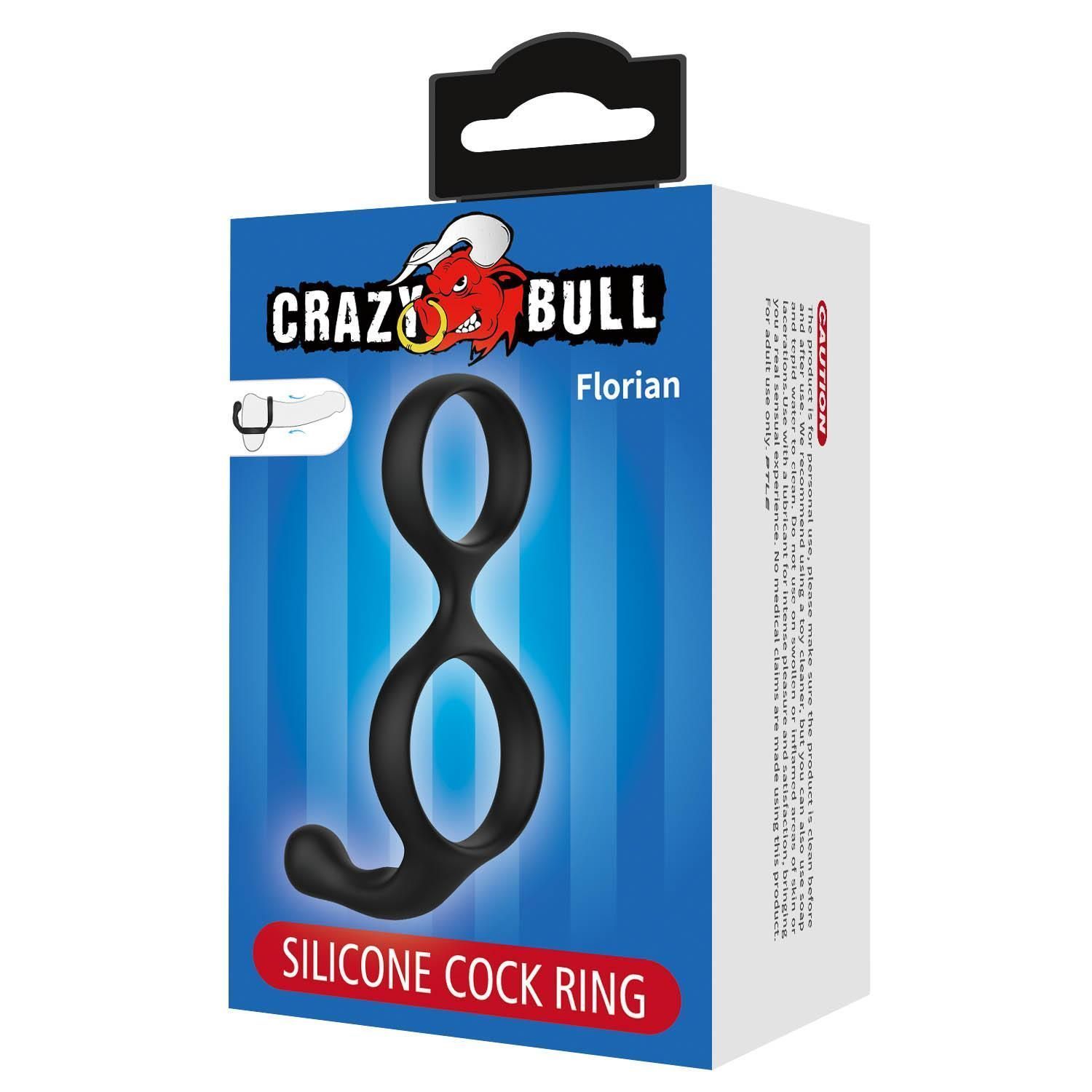 Эрекционное кольцо Crazy Bull Florian, 13.7 см (черный)