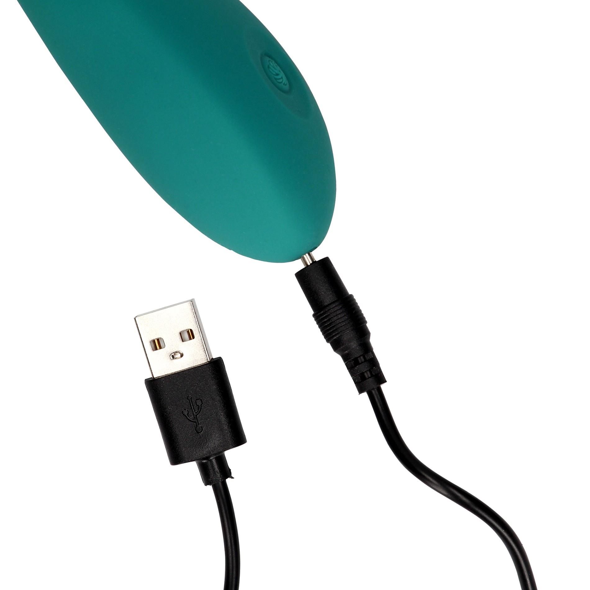 Вибратор Loveline G-Spot With Bead, 21.6 см (зеленый)