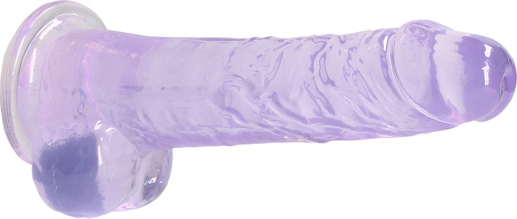 Фаллоимитатор Realrock Crystal Clear Dildo Realistic 8, 21 см (фиолетовый)
