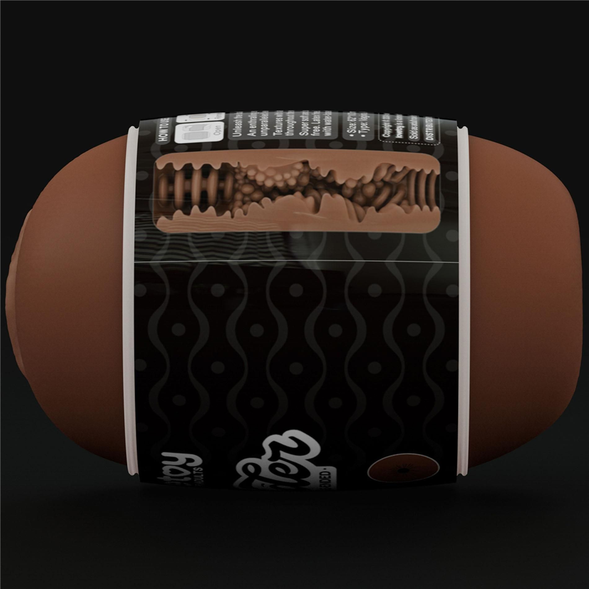 Masturbator podwójny Lovetoy Slider Double-Ended Vagina and Anus (brązowy)