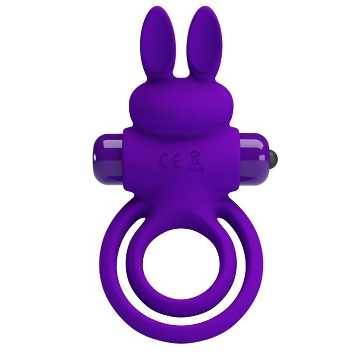 Эрекционное кольцо Pretty Love Ring Bunny III, 9,7х4,0 см (фиолетовый)