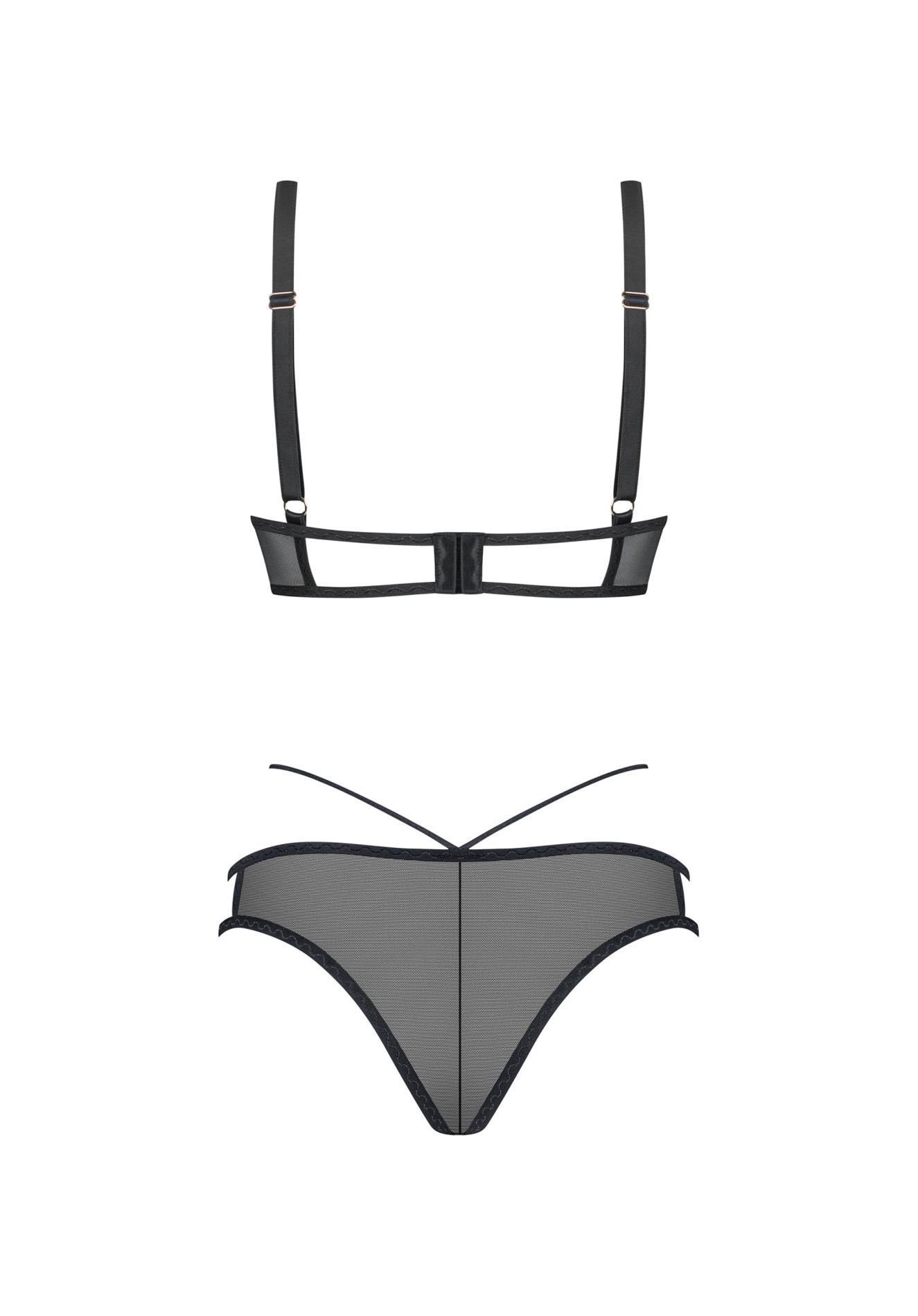 Комплект белья Obsessive Vila Blanes, M/L (черный)