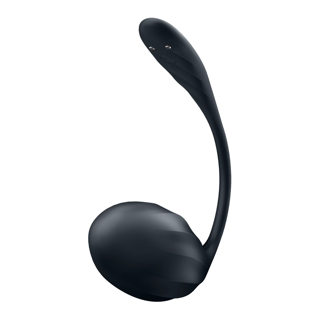 Виброяйцо Satisfyer Ribbed Petal (черный)